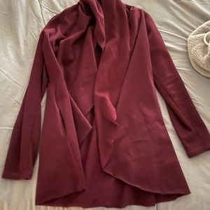 Open front fleece sweater/cardigan